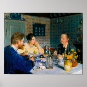 A luncheon by Peder Severin Kroyer Poster