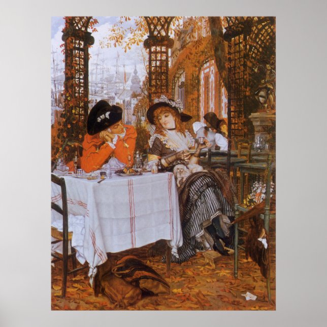 A Luncheon (Le Dejeuner) von James Tissot Poster (Vorne)