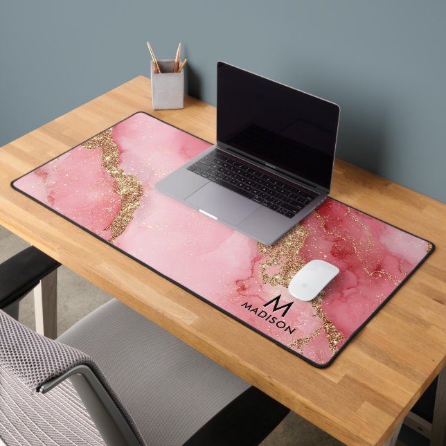 A luxurious pink marble background schreibtischunterlage (Büro 2)