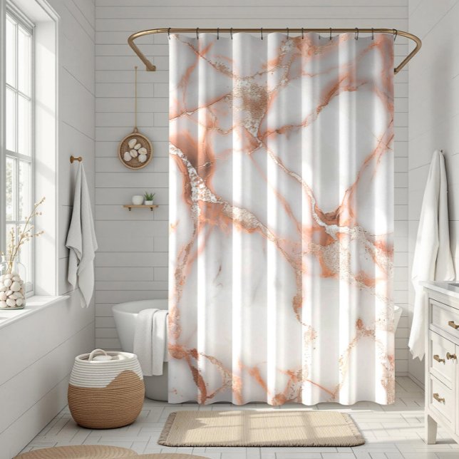 A luxurious rose-gold marble background duschvorhang (Von Creator hochgeladen)