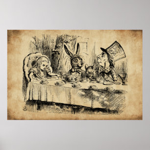 A Mad Tea-Party (1865) von John Tenniel Poster