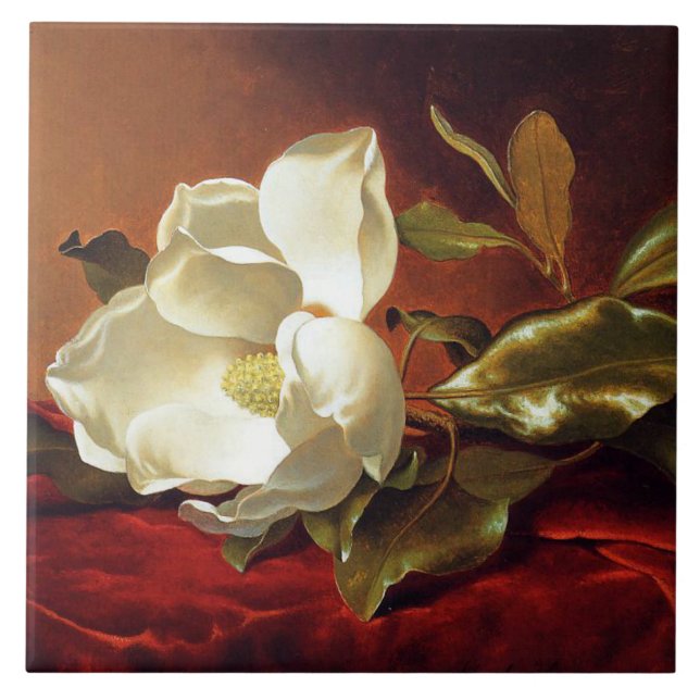 A Magnolia on Red Velvet, Fliese (Vorderseite)