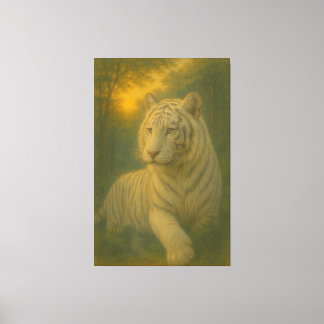 A majestic white tiger painted in premium fine-art leinwanddruck