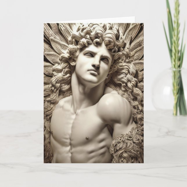 A Man of Marble Hot Guy Gay Themed Greetings Card Karte (Vorderseite)