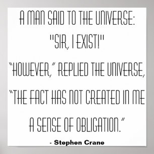 A man said to the Universe... Poster