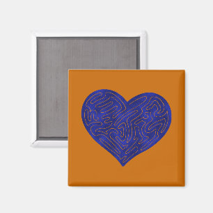 A-MAZE-HERZ (BLAU) MAGNET