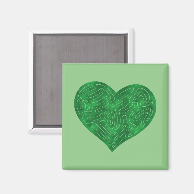 A-MAZE-HERZ (GRÜNE) MAGNET (Vorderseite/Rückseite)