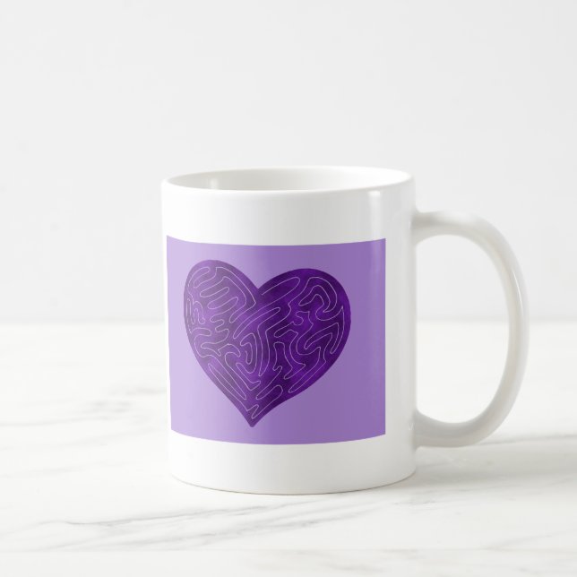 A-MAZE-HERZ (LILA) KAFFEETASSE (Rechts)