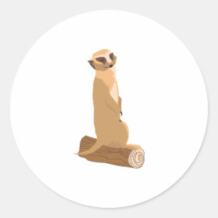 A Meerkat Runder Aufkleber