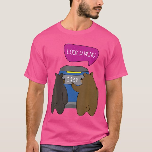 A Menu - Funny Bear Camping T-Shirt (Vorderseite)