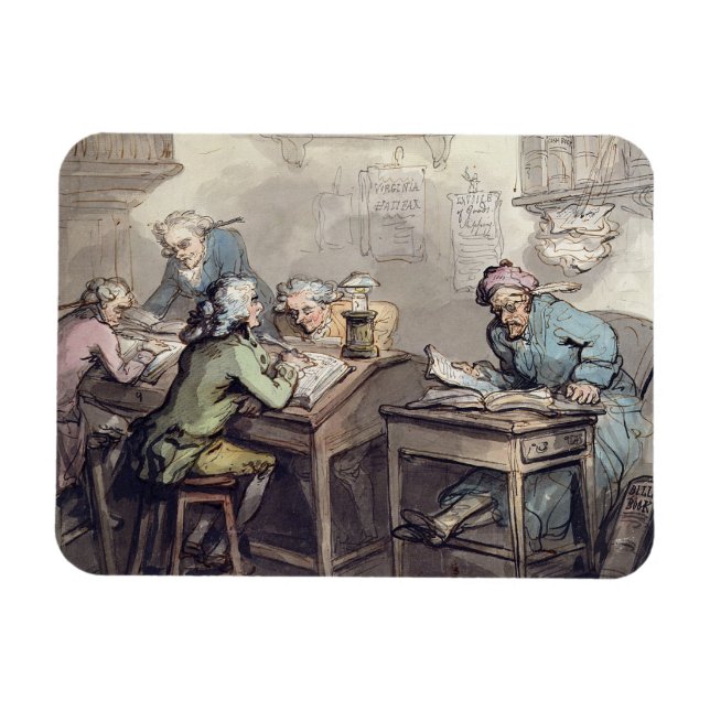 A Merchant's Office, 1789 (Pen & Tinte und V/W/c d Magnet (Horizontal)