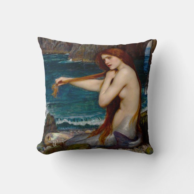 A Mermaid, c. 1900 by John Waterhouse Kissen (Vorderseite)