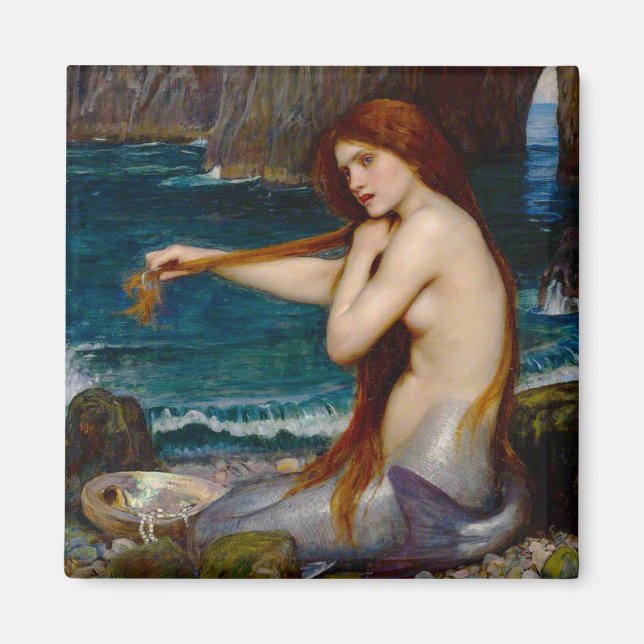 A Mermaid, c. 1900 by John Waterhouse Magnet (Vorne)