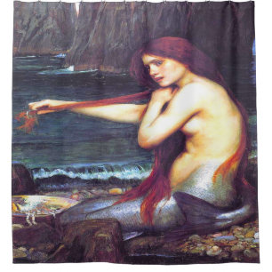 A Mermaid John William Waterhouse Duschvorhang