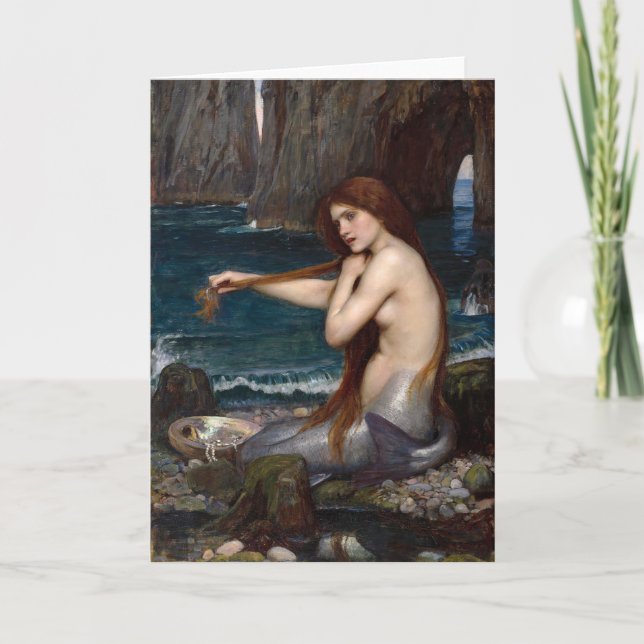 A Mermaid | John William Waterhouse Karte (Vorderseite)