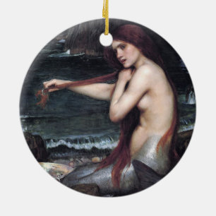 A Mermaid John William Waterhouse Mythological Keramik Ornament