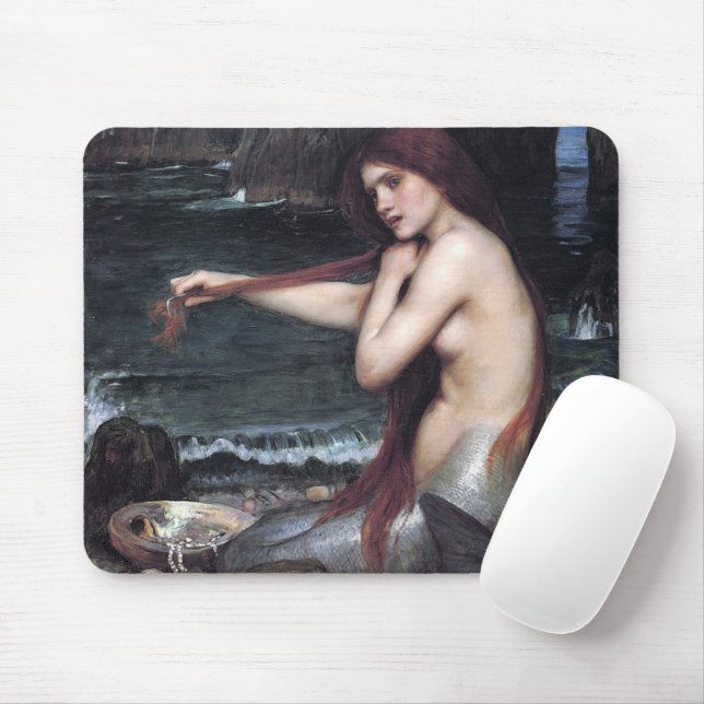 A Mermaid John William Waterhouse Mythological Mousepad (Mit Mouse)