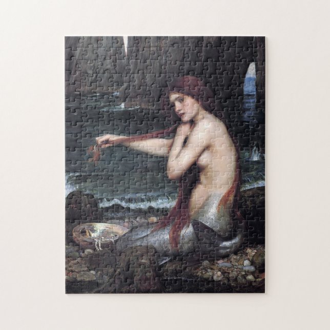 A Mermaid John William Waterhouse Mythological Puzzle (Vertikal)