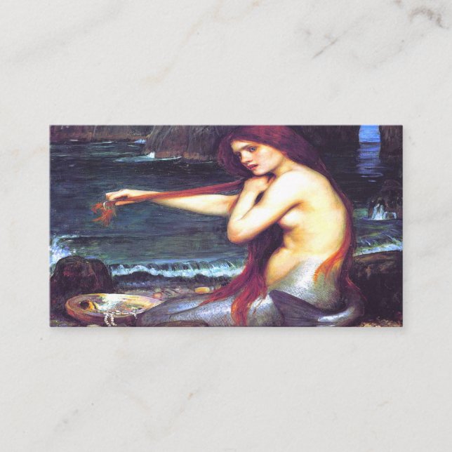 A Mermaid John William Waterhouse Visitenkarte (Vorderseite)