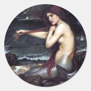 A Mermaid Runder Aufkleber