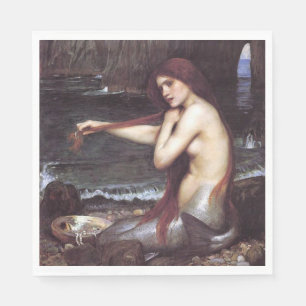 A Mermaid von J W Waterhouse, 1901 Serviette