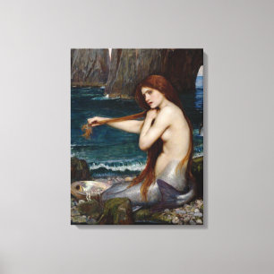 "A Mermaid" von John William Waterhouse Leinwand