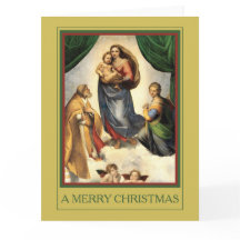 A MERRY CHRISTMAS Raphael Madonna und Christ Child