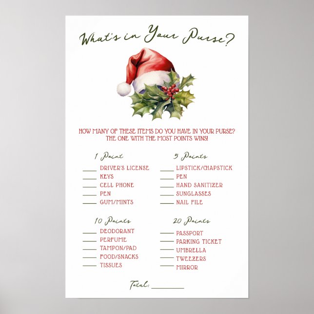 A Merry Little Baby Shower Baby Shower Game Poster (Vorne)