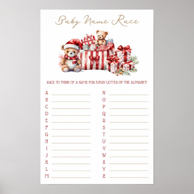 A Merry Little Baby Shower Baby Shower Game Poster (Vorne)