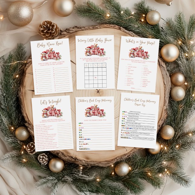 A Merry Little Baby Shower Baby Shower Game Poster (Von Creator hochgeladen)