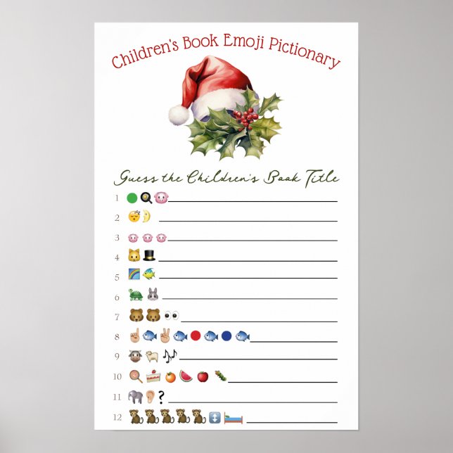 A Merry Little Baby Shower Baby Shower Game Poster (Vorne)