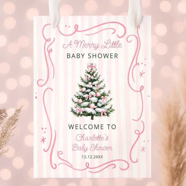 A Merry Little Baby Shower Girl Welcome Poster (Von Creator hochgeladen)
