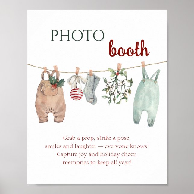 A Merry Little Christmas Clothes Photo Booth  Poster (Vorne)