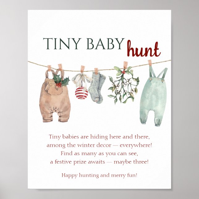 A Merry Little Christmas Clothes TINY BABY hunt Poster (Vorne)