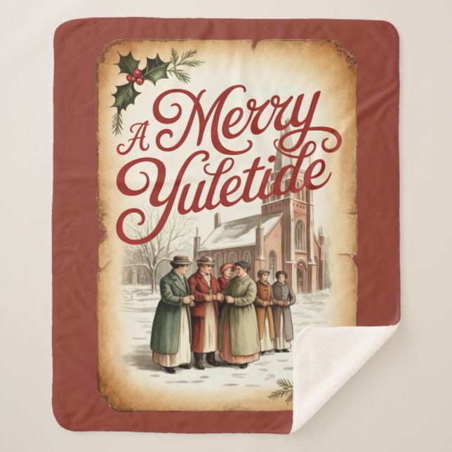 A Merry Yuletide with Victorian Carolers  Sherpadecke (Vorderseite)