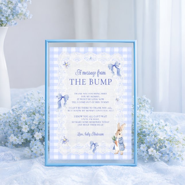 A Message From The Bump Peter Rabbit Baby Shower Poster (Von Creator hochgeladen)