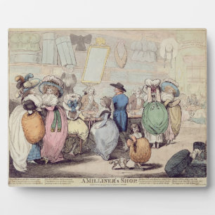A Milliner's Shop, erschienen 1787 (Handfarben) Fotoplatte