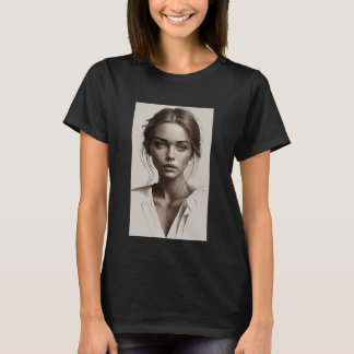 a Mindestcaptivate Portrait of Young Woman T-Shirt