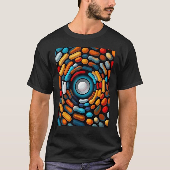 A minimalistic optical abstract artwork T-Shirt (Vorderseite)