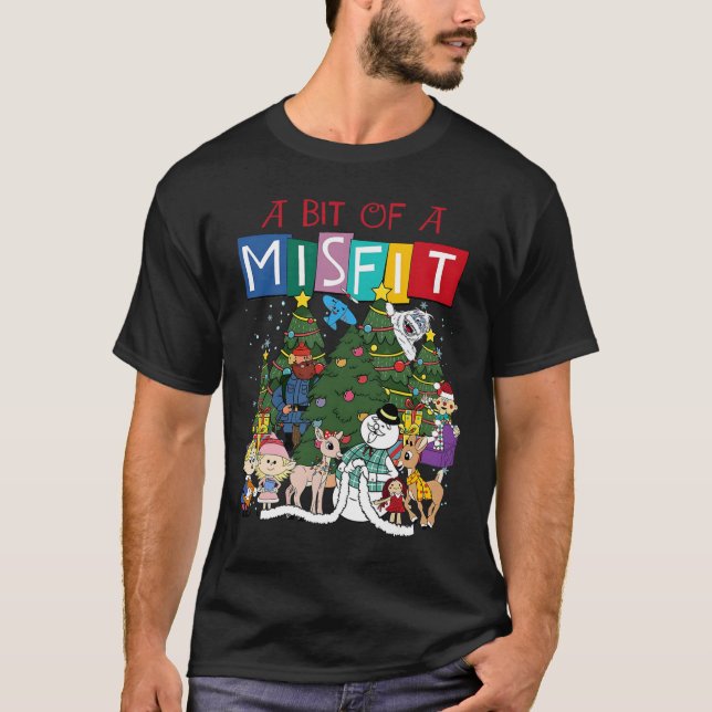 A Misfit Island Christmas Rudolph The Red Nosed Re T-Shirt (Vorderseite)