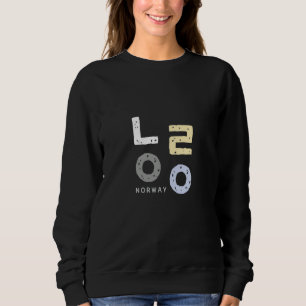 A mit dem Wort Norwegen in koreanischer Konsonant Sweatshirt