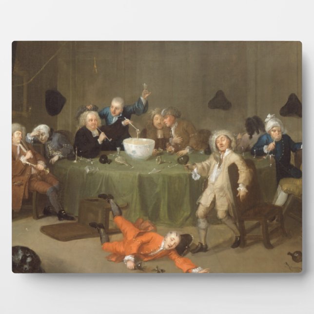 A Mitternacht Modern Conversation, c.1732 (Öl auf  Fotoplatte (Vorderseite)