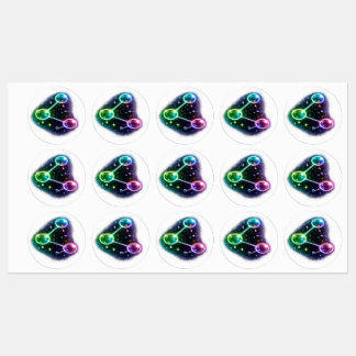 A Molecule sticker. Etiketten