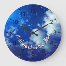 A Moment in the Stars Wall Clock | Night Sky Decor Große Wanduhr