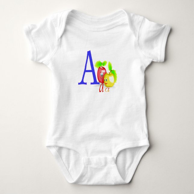 A - Monogramm Sammlung Baby Strampler (Vorderseite)