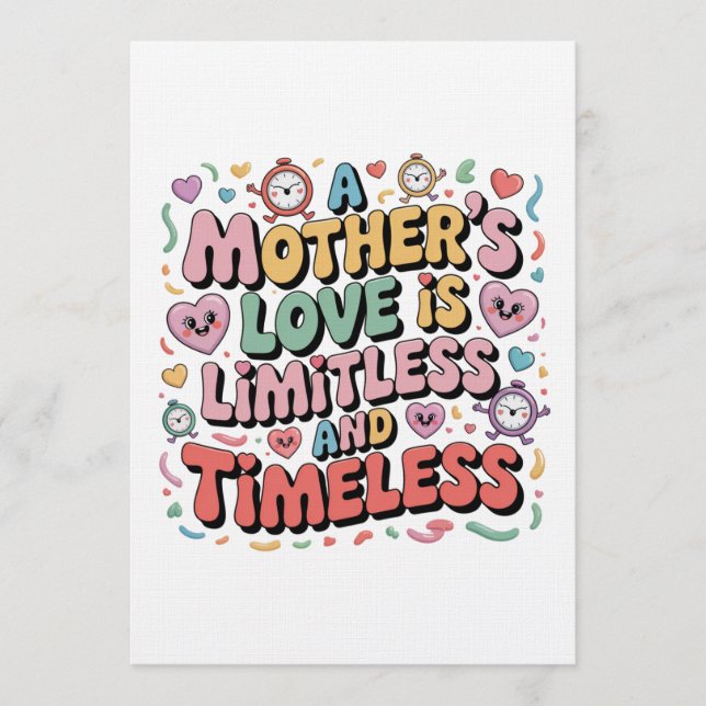 A Mother’s Love Is Limitless And Timeless Einladung (Vorderseite)