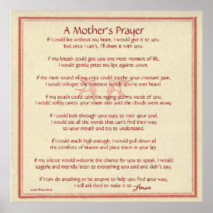 A Mother’s Prayer ©2012 by Trinka Polite (Poster) Poster