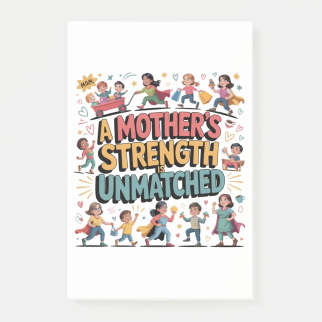 A Mother’s Strength Is Unmatched Post-it Klebezettel (Vorderseite)