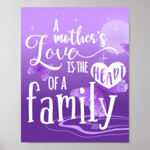A Mother's Love Is The Heart Of A Family Poster