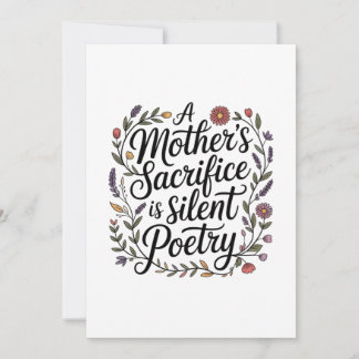 A Mother's Sacrifice Is Silent Poetry Einladung